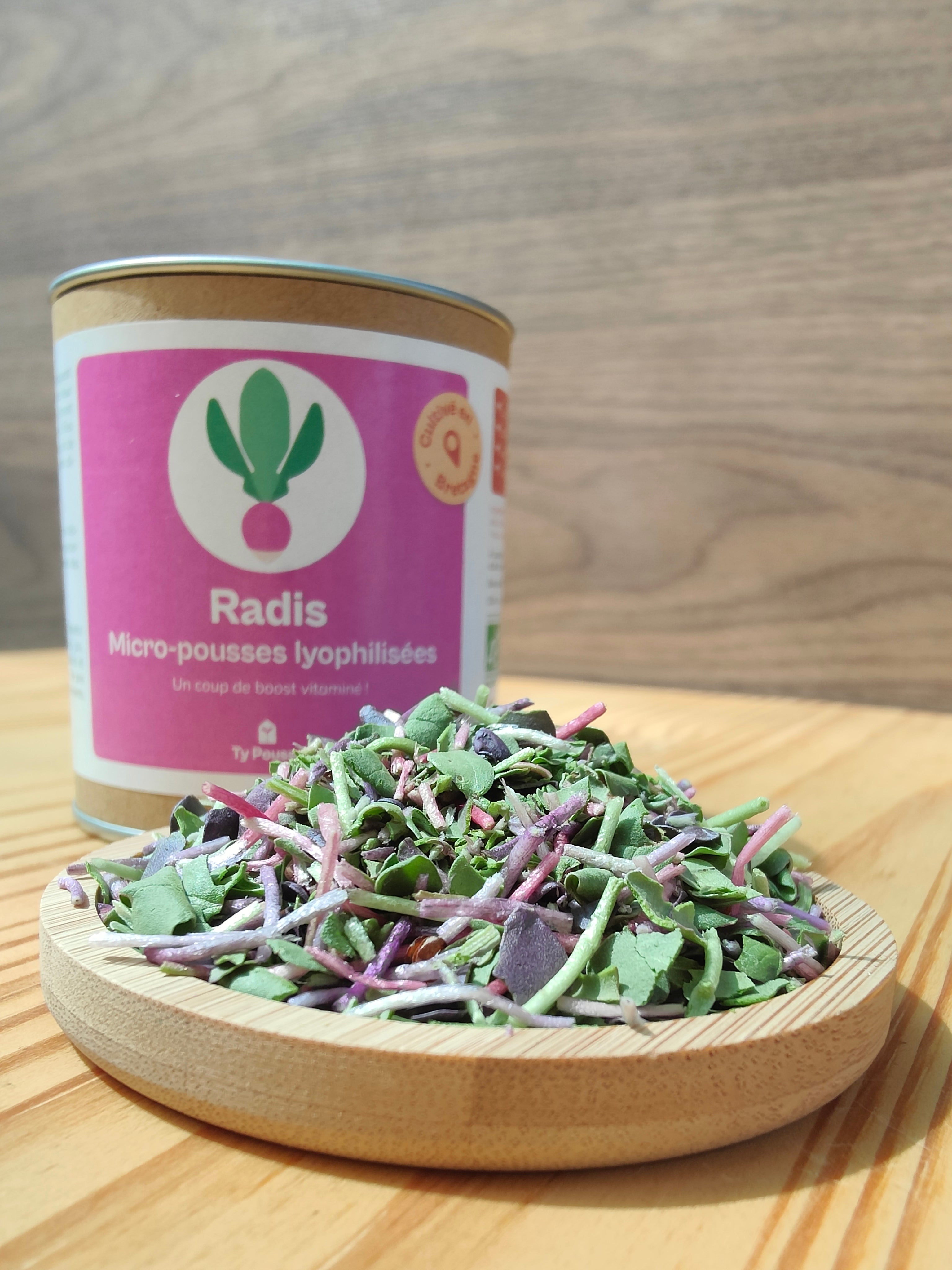 Micro pousses de Radis lyophilisées et bio